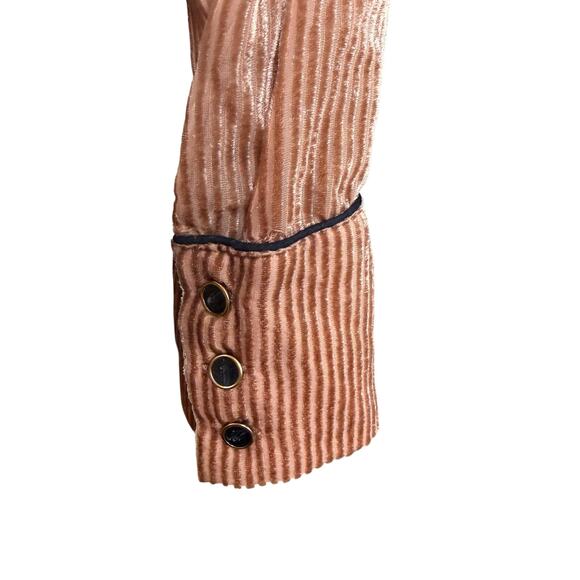 Free People Aspen Nights Velvet Cinched Jacket Blush Mauve Women M - Picture 6 of 9